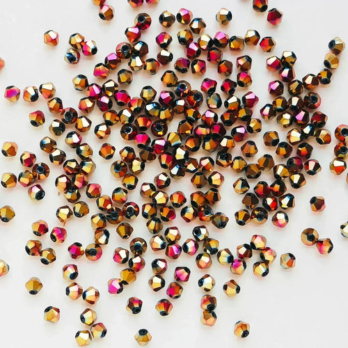 100PCS 4MM Shiny Faceted Austria Crystal Beads Bicone Beads Loose