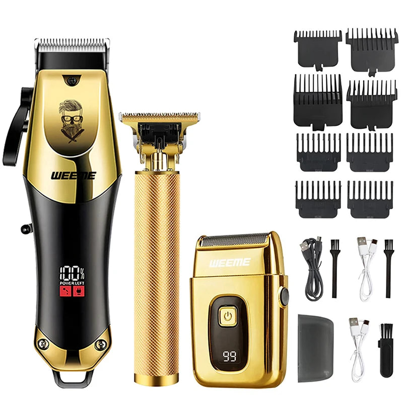 T9 Vintage Men's Electric Hair Clipper Beard Trimmer/Rechargeable Hair