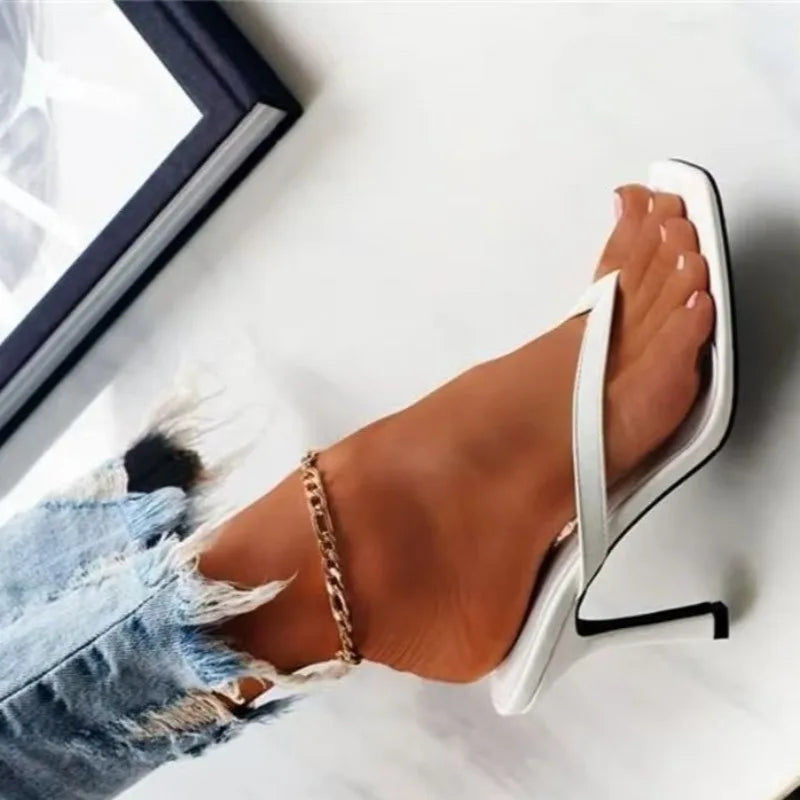 Summer Women High Heel Sandals 2026 Fashion Simple Style Clip Toe