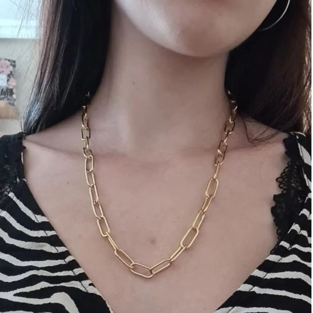 Toggle Clasp Choker Women's Stainless Steel Necklace collar Collier