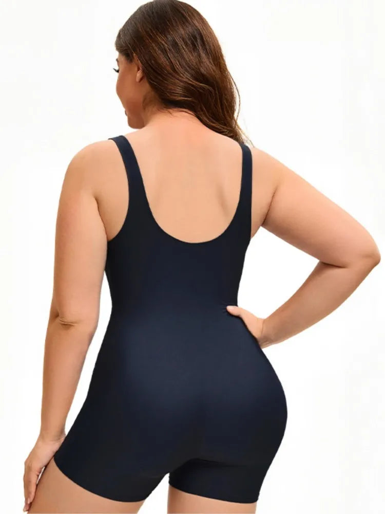 One Piece Plus Size High Waist Bikini Women Push Up Large Size