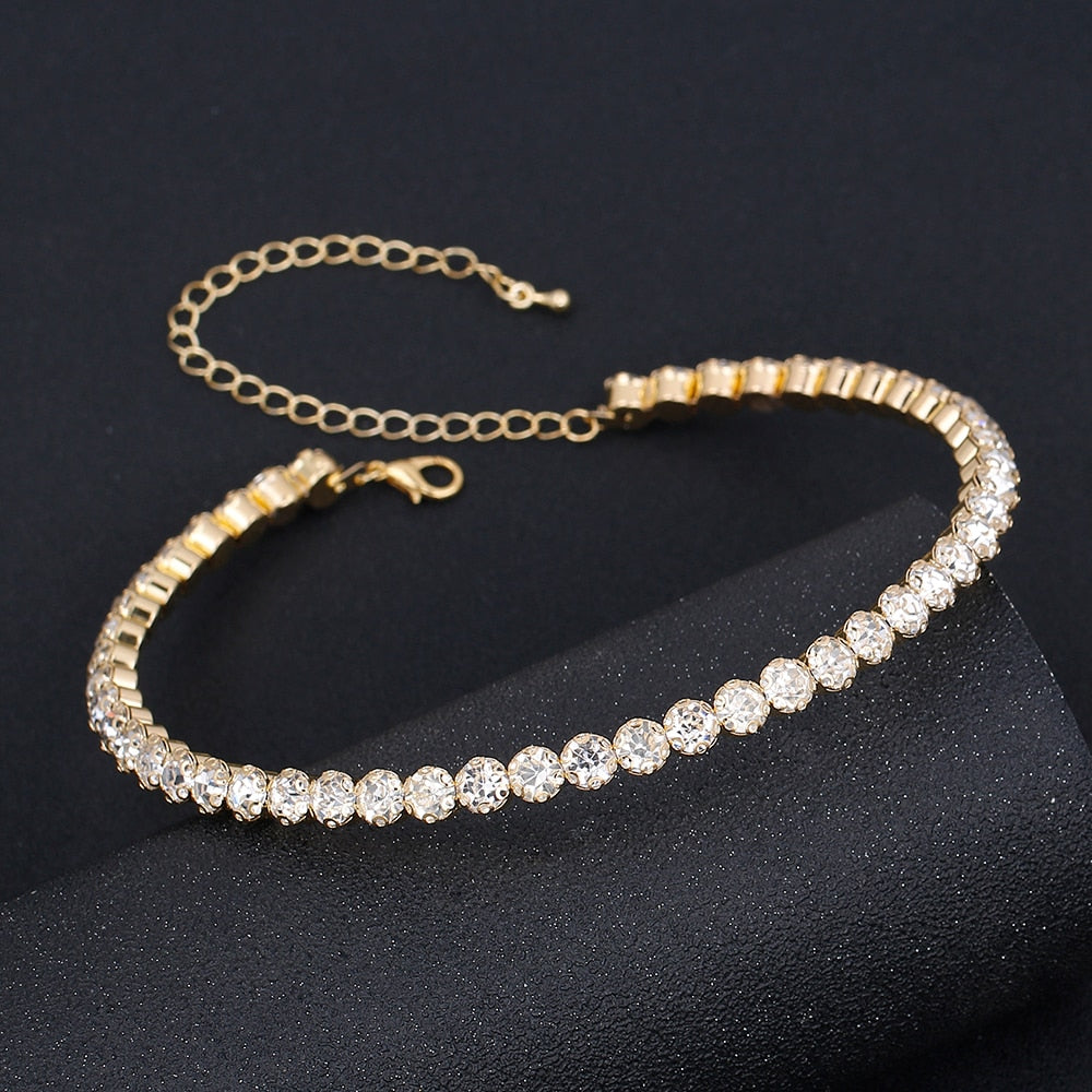 Treazy Bridal Fashion Crystal Rhinestone Choker Necklace Women Wedding