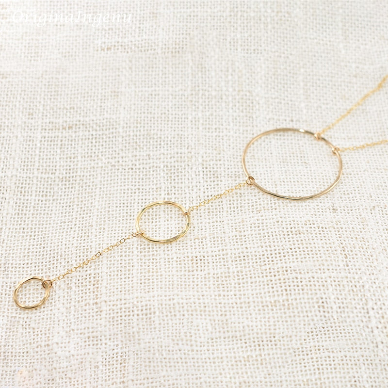 Gold Filled Necklace Woman | Gold Filled Hammered Necklace | Gold