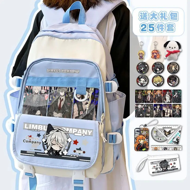 Limbus Company Anime Arrival Fashion Large Capacity Girls Boys School Use Daily Package Travel Bag Shoulder  Knapsack Backpack