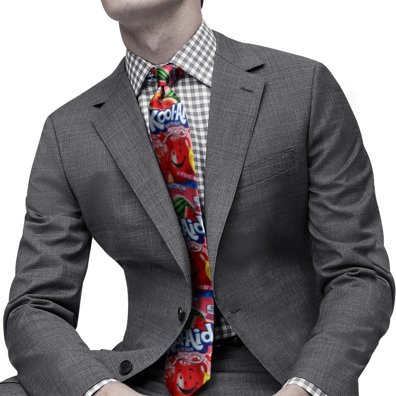 Trend street art printed tie skateboard youth unisex casual tie fashion business party personalized tie shirt accessories