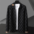 Designer Luxury Brand Men's Knitted Cardigan Lapel Embroidered Jacquard Soft Long Sleeved Sweater Coat Winter Fashion Men's Wear