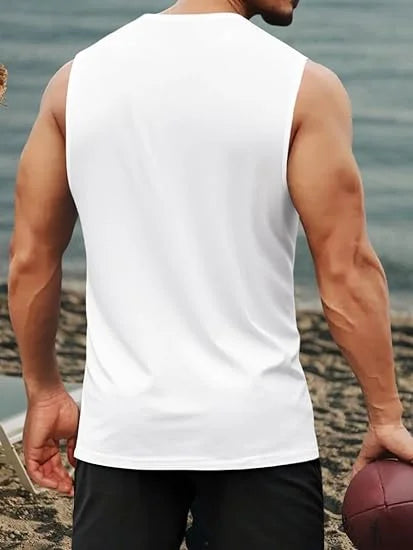 Men's Tank Top Sets 2026 Summer Quick drying Y2k tracksuits beach Breathable sports Two-piece sets oversize running seaside