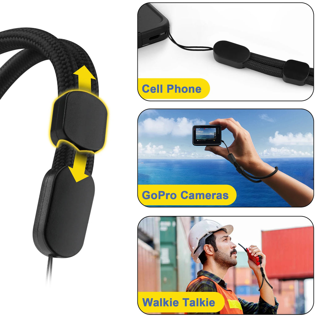 6Pcs/lot Hand Wrist Strap Lanyard Nylon Wristlet Straps For Cell Phone Case Holder Camera Key GoPro Wrist Band Lanyard