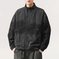 Male Cityboy Spring Autumn Bomber Coat Vintage Washed Denim Jacket Men Streetwear Fashion Loose Casual Jeans Cargo Jacket