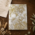 20/50pcs Vellum Wrap with Monochrome Flowers, Vintage Floral Vellum Jacket, DIY Vellum Fold Envelope,for Wedding Invitations