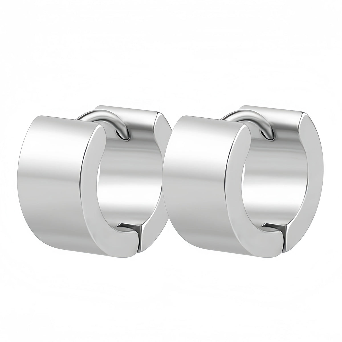 New 2025 Trend Men Stainless Steel Piercing Hoops Earrings Women Polished Minimalist Small Jewelry Y2k Accessories Width 3/4/7mm