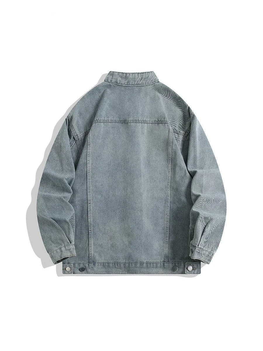 Vintage Chinese Style Denim Jacket Men Streetwear Oriental Clothes Autumn Male Jeans Coat 2026 Fashion Hip Hop Loose Outerwear