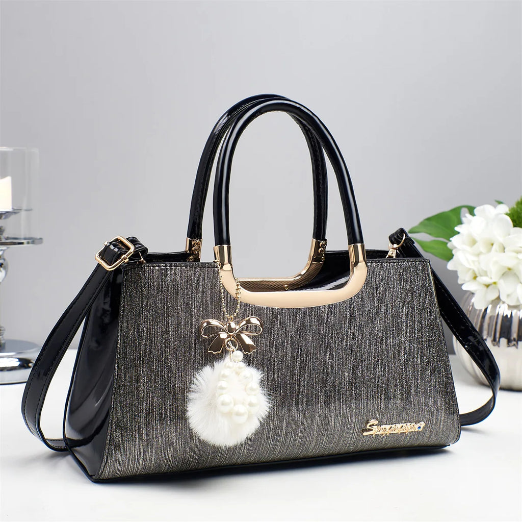 Designer Brand Bright Leather Fashion Handbag Shoulder Crossbody Bags for Women Hot Sale Casual Tote Bags Sac À Main Femme