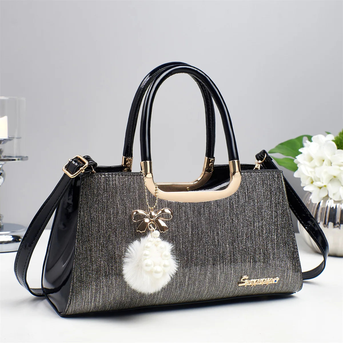 Designer Brand Bright Leather Fashion Handbag Shoulder Crossbody Bags for Women Hot Sale Casual Tote Bags Sac À Main Femme