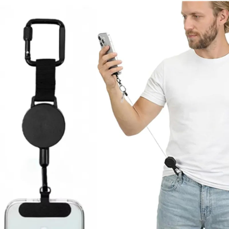 Retractable Anti-Theft Phone Holder Outdoor Case for IPhone 17 Air 16 E 15 14 13 12 11 Pro Max Plus Anti-lost Cord Clip Cover