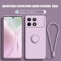 Luxury Liquid Silicone Magnetic Holder Stand Phone Case For XiaoMi Redmi 12C A5 A3 A2 Note 14 13 12 Pro Plus 11 10 9 Back Cover