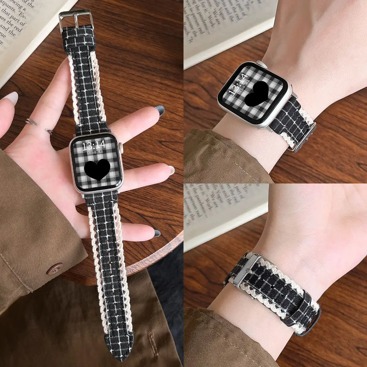Female smart watch martwatch Bracelet Women's wristwatch sailcloth watch strap belt for women Phone strap watch ultra band
