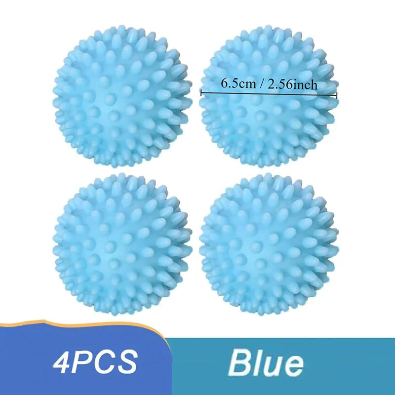 4Pcs PVC Dryer Ball Reusable Laundry Ball Washing Machine Drying Fabric Softener Ball For Home Clothe Cleaning Tool Accessrices