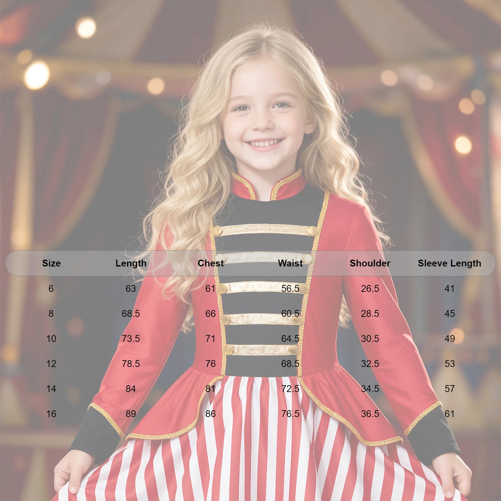 Dance Circus Ringmaster Costume Shiny Sequins Long Sleeve Tassel Epaulet Tulle Dress for Halloween Carnival Party Fancy Dress Up