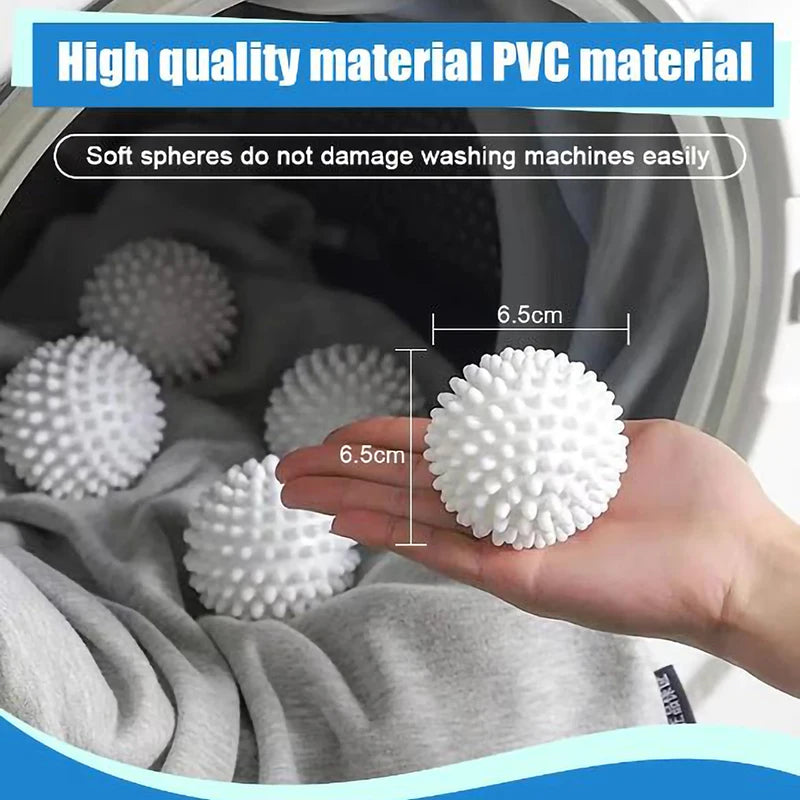 4Pcs PVC Dryer Ball Reusable Laundry Ball Washing Machine Drying Fabric Softener Ball For Home Clothe Cleaning Tool Accessrices