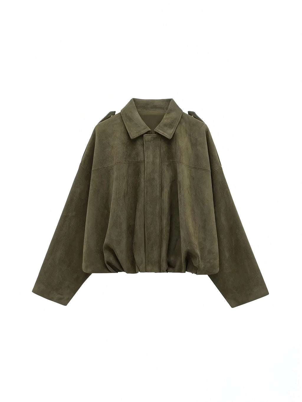 KONDALA 2025 Fall Winter Women's Bomber Jacket Lapel Long Sleeve Zipper Suede Jacket Women High Street Jackets Coats Outerwears