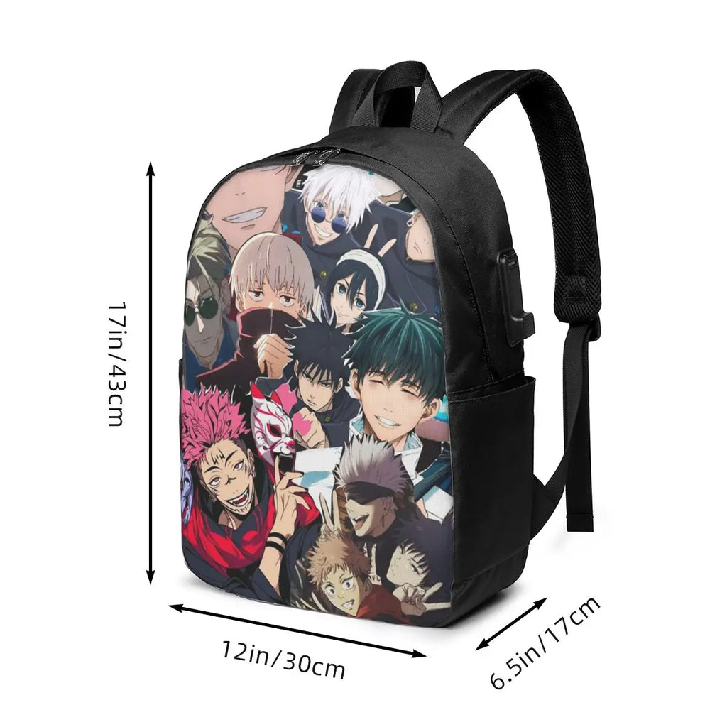 Megumi Besto Friendo Jujutsu Kaisen Sukuna Anime Backpack Travel Notebook Bag Computer College Student School Bag Laptop