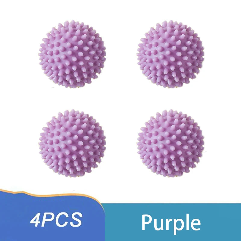 4Pcs PVC Dryer Ball Reusable Laundry Ball Washing Machine Drying Fabric Softener Ball For Home Clothe Cleaning Tool Accessrices