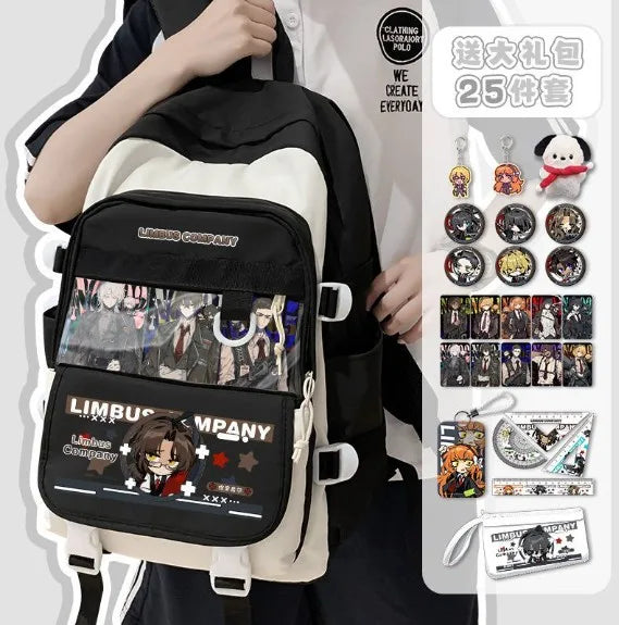 Limbus Company Anime Arrival Fashion Large Capacity Girls Boys School Use Daily Package Travel Bag Shoulder  Knapsack Backpack