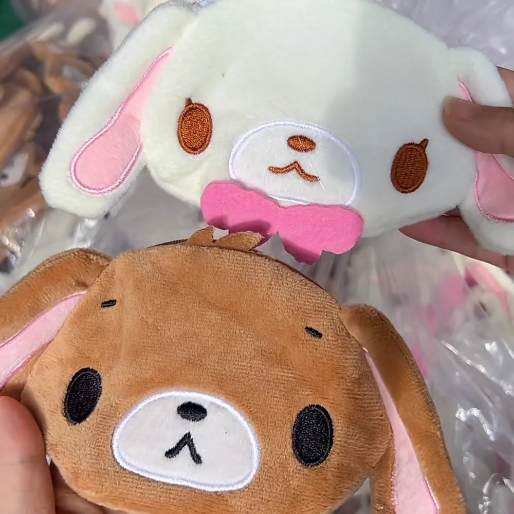 Japanese Style Sugarbunnies Plush Mini Coin Purse Cartoon Plush Keychain Large Capacity Earbuds Lipstick Storage Bag Couple Gift