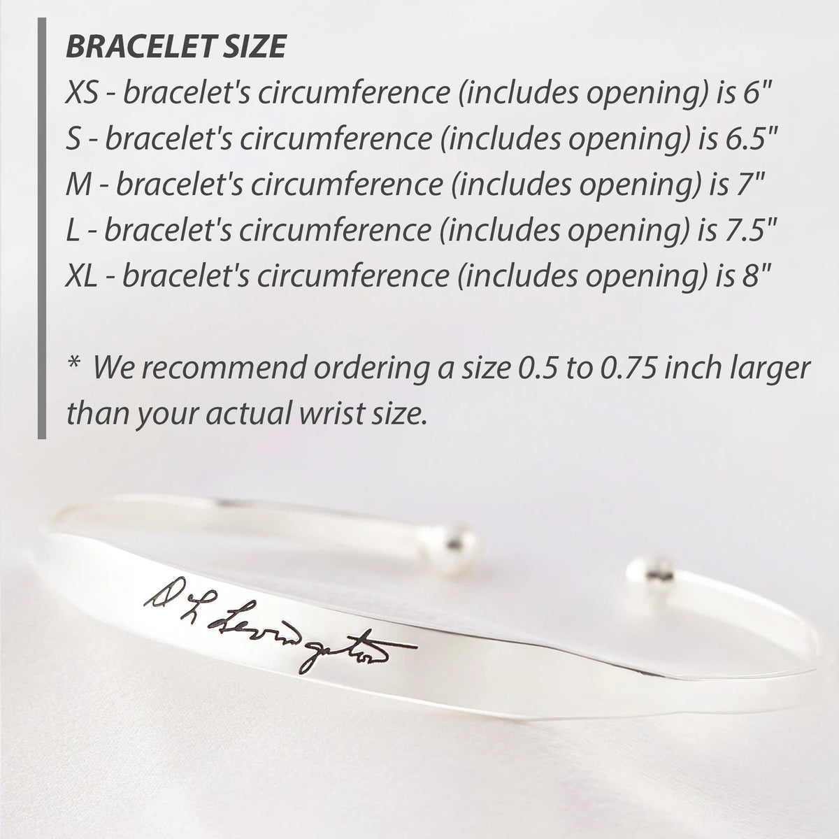 Handwritten Cuff Bracelet