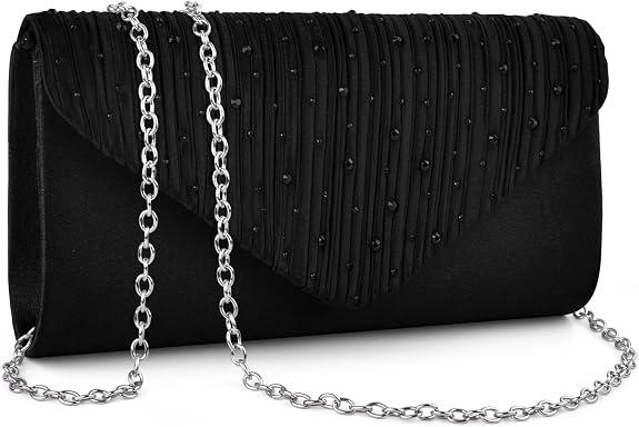 Elegant Evening Clutch Purse for Women, Wedding Crossbody Bag