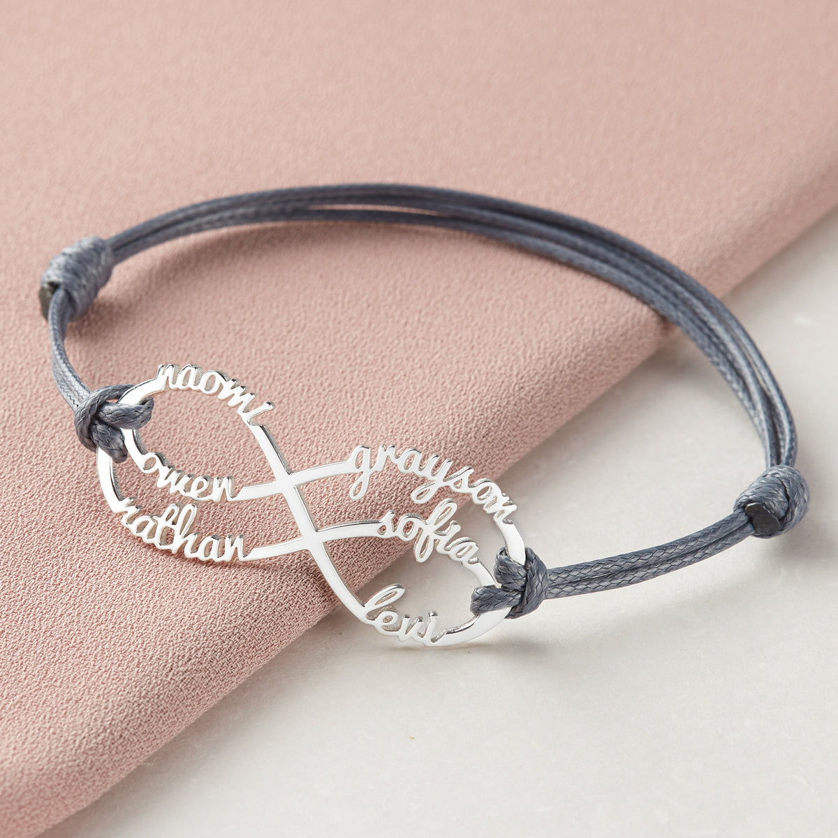 Mom Bracelet With Kids Names, Infinity Bracelet With Names,Mom Jewelry
