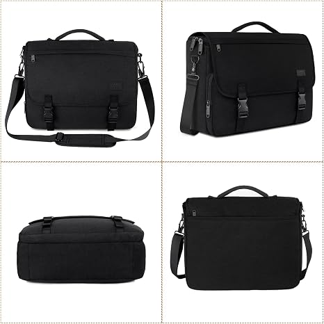 Messenger Laptop Bag for Men, 15.6" Work & College Briefcase