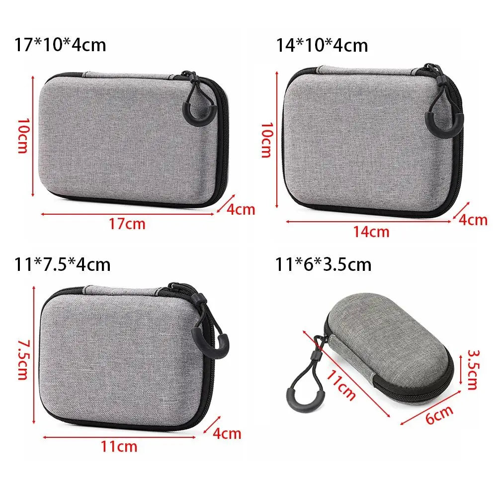 1Pcs Earphone/Phone/Charging Cable EVA Storage Bag For Airpod Mini Zipper Earphone Case Portable Digital Accessories
