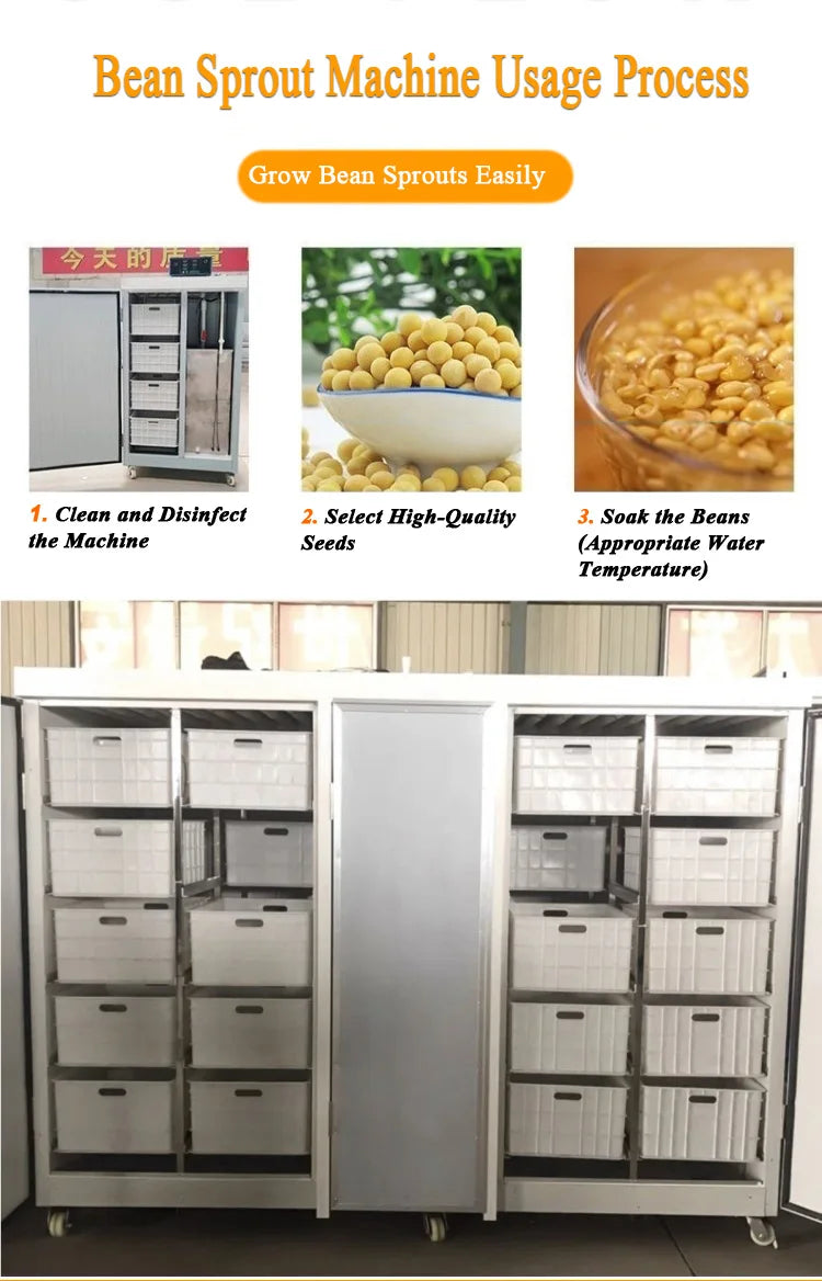 Intelligent High Multi-Sprout Cultivation Machine Automatic Watering 400KG Capacity 100kg Daily Output Sprout Growing Cabinet