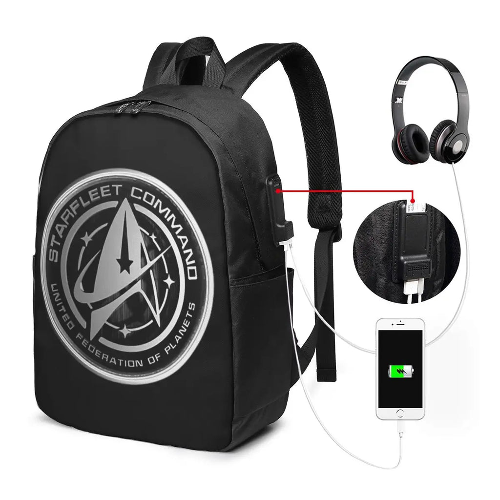 Star Treks Science Fiction TV Series Backpack Travel Notebook Bag Computer College Student School Bag Laptop Shoulder Bags