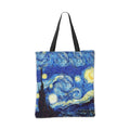 Van Gogh Series Tote Bag Cosmetic Pouch Oil Painting Starry Night Sunflower Travel Handbag Practical Combination Shopping Bags