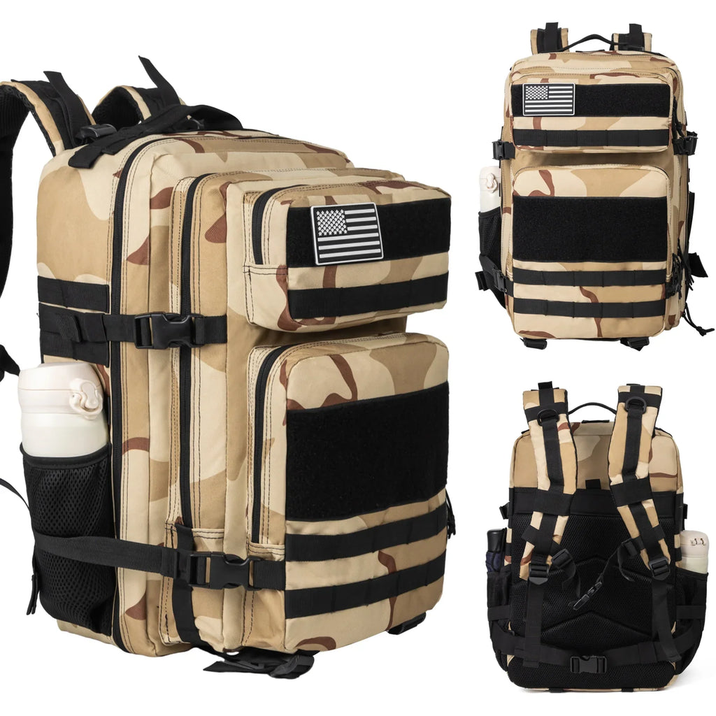 60L Army Military Tactical Backpack Men's Travel Large Capacity Rucksacks Men Waterproof Outdoor Sports Multi-functional Bags