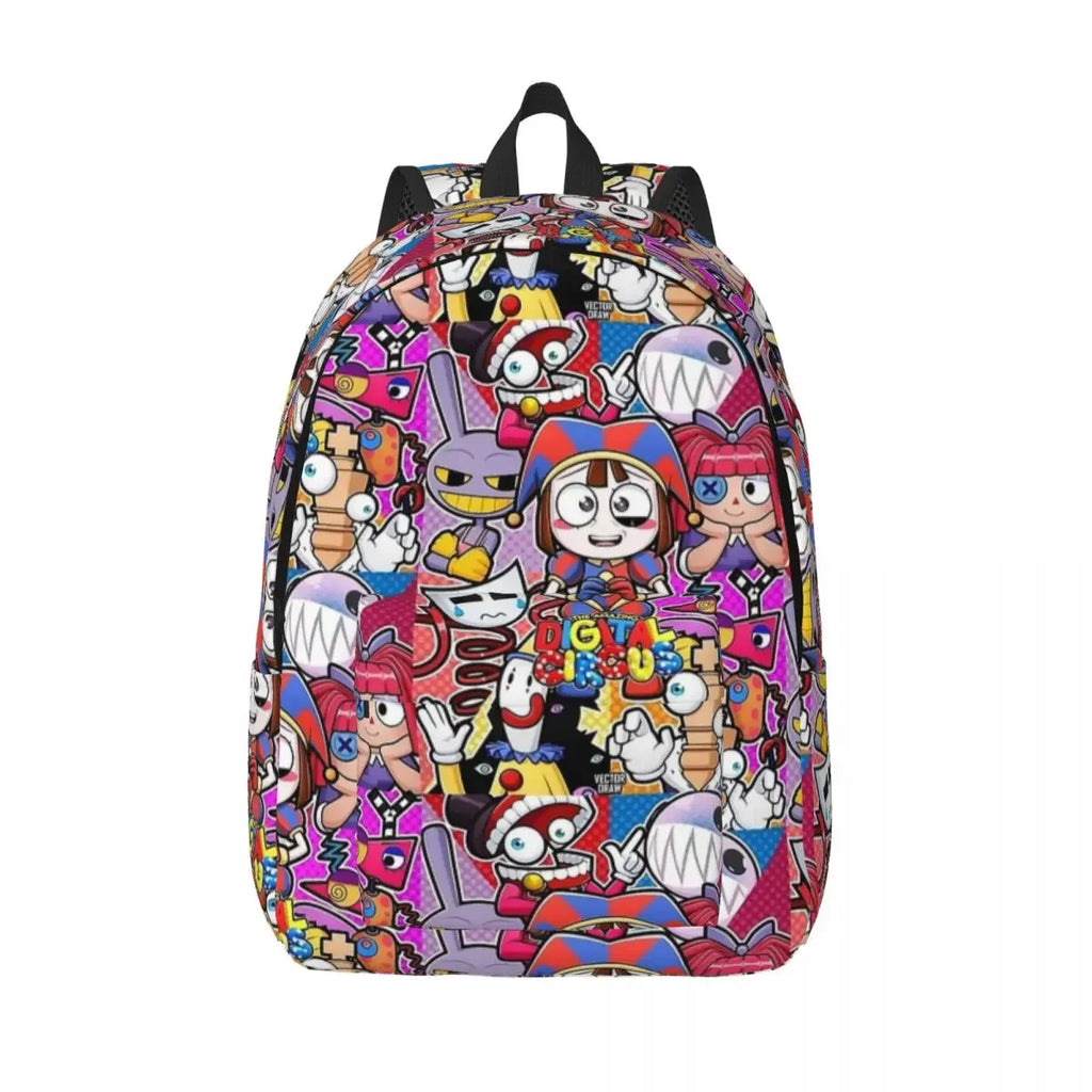 The Amazing Digital Circus Cartoon Anime Game Backpack Middle High College School Student Bookbag Men Women Daypack Outdoor