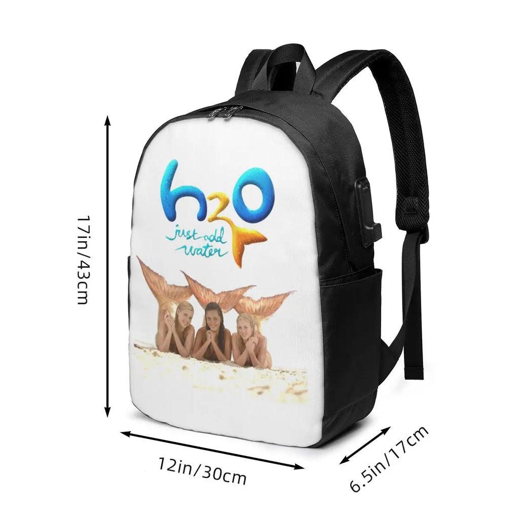 Cartoon Anime H2O Just Add Water Backpack Travel Notebook Bag Computer College Student School Bag Laptop Shoulder Bags