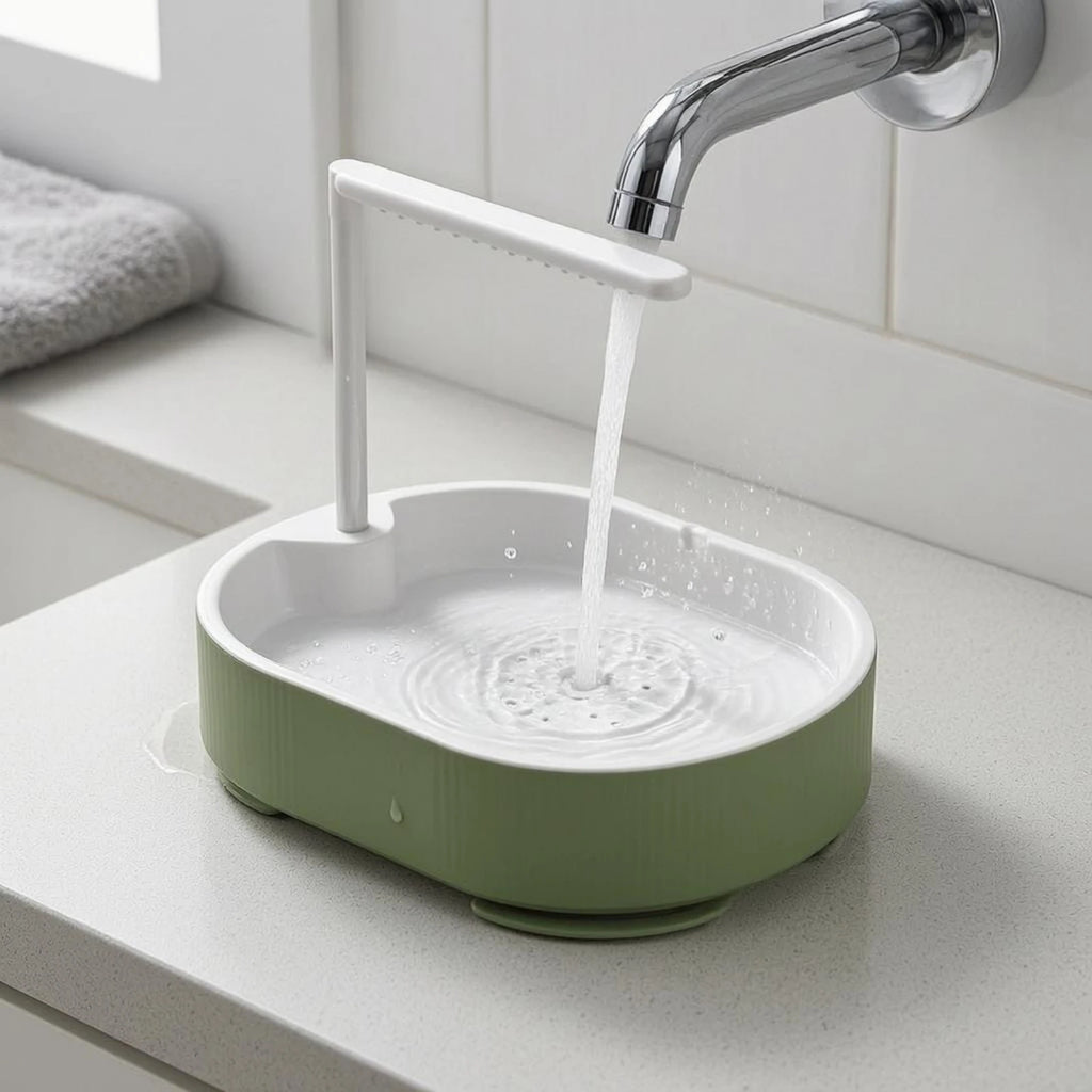 Parrot Bath Basin Green and White Bird Shower Bath Parrot Bathtub Plastic Pet Accessory Transparent