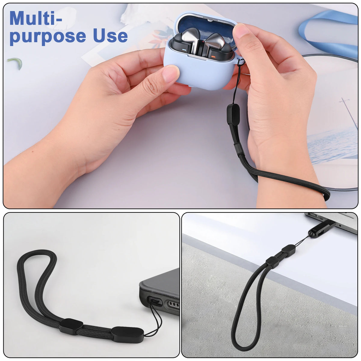 6Pcs/lot Hand Wrist Strap Lanyard Nylon Wristlet Straps For Cell Phone Case Holder Camera Key GoPro Wrist Band Lanyard