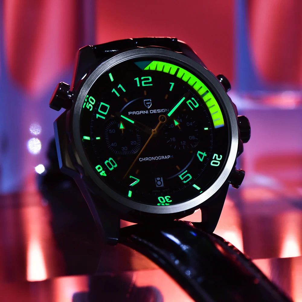 2026 New PAGANI DESIGN Mens Watches Luxury VK64 Chronograph Quartz Watch Men Super Luminous AR Sapphire Waterproof Gift watch