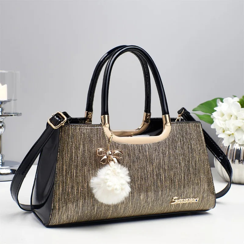 Designer Brand Bright Leather Fashion Handbag Shoulder Crossbody Bags for Women Hot Sale Casual Tote Bags Sac À Main Femme