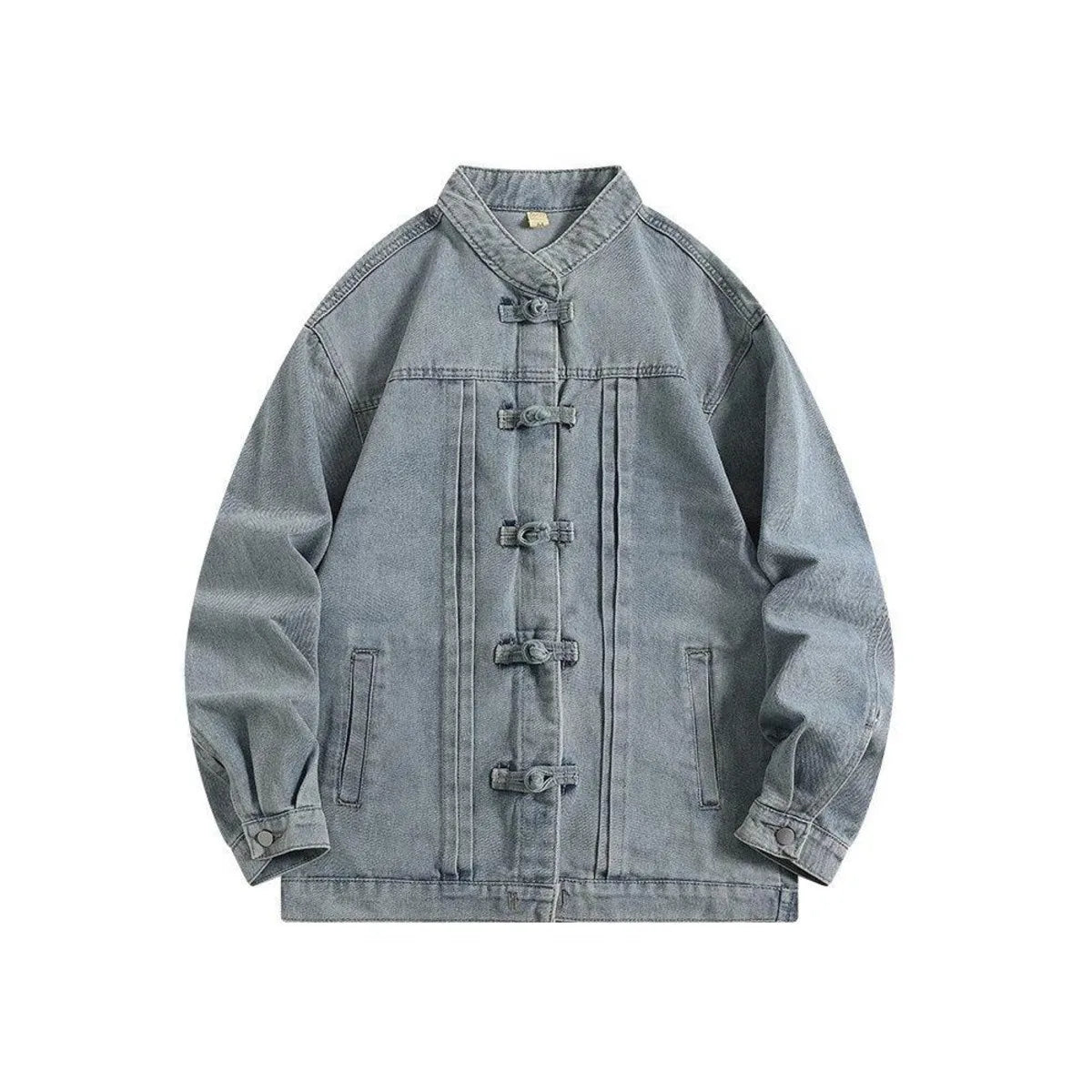 Vintage Chinese Style Denim Jacket Men Streetwear Oriental Clothes Autumn Male Jeans Coat 2026 Fashion Hip Hop Loose Outerwear