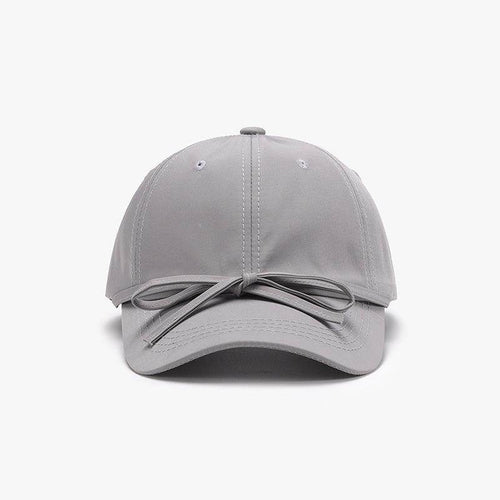 Tied Bow Cotton Baseball Cap for Stylish Summer Wear