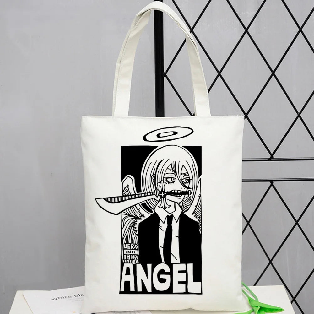 Chainsaw Man Makima Reze tote bag canvas  reusable shopping sac cabas y2k femme