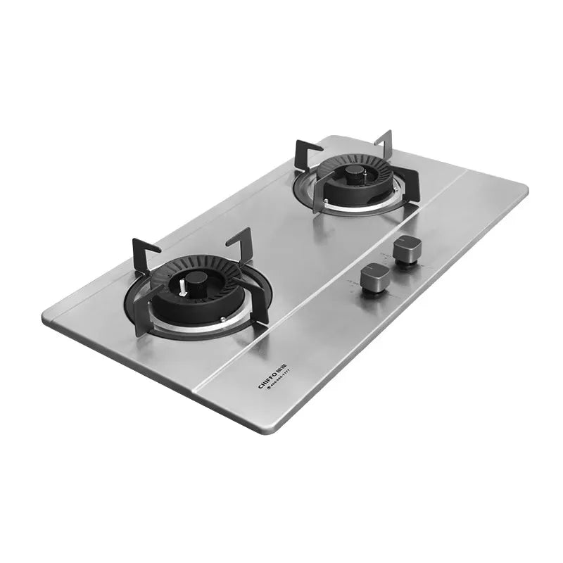 Energy-Efficient LPG Class Dual-Cooker Gas Cooktop Piezoelectric Ignition Stainless Steel Surface Household Built-In Flameout 30