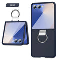 Shockproof Armor With Ring Holder Phone Case For Galaxy Z Flip 7 6 5 4 3 For Samsung Z Flip7 ZFlip7 flip6 5G Hard PC Back Cover