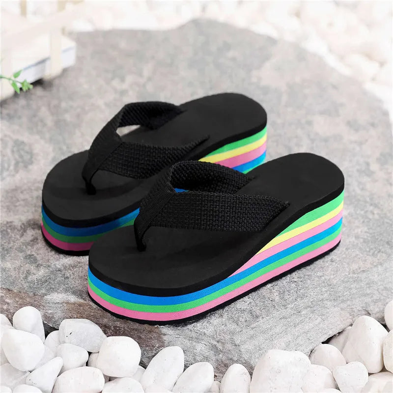 Women Beach Slippers Summer Non Slip Shoes Ladies Wedges Slippes Flip Flops Sandal Woman Platform Shoe Chaussure Femme 2026